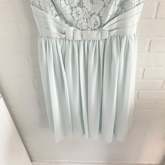 Ted Baker London Mini Dress Formal Gown Lace Flowy Bow Preppy Coquette Retro M - Picture 5 of 16